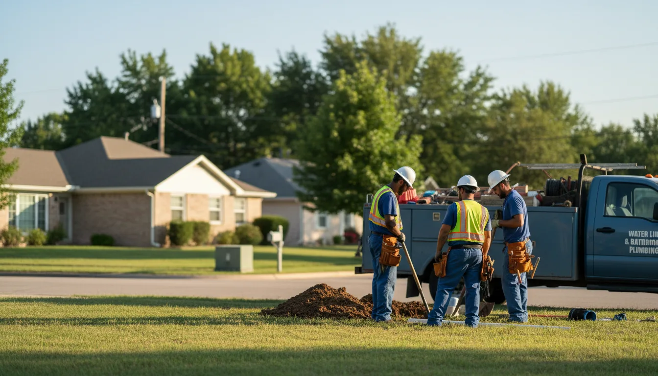 Residential water line and bathroom plumbing service in Avera, GA